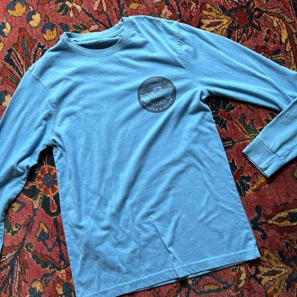 IZOD Saltwater Relaxed Classic Long Sleeve Tshirt Shirt Retro Fisherman Small - Picture 7 of 7